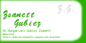 zsanett gubicz business card